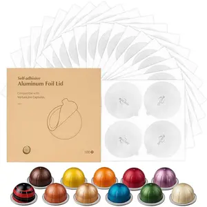Foils  Seals to Reuse Coffee Pods  Coffee Filter Refillable Filter Compatible with  VertuoLine Vertuo Only 100 count 62mm (Coffee Pods NOT Included)
