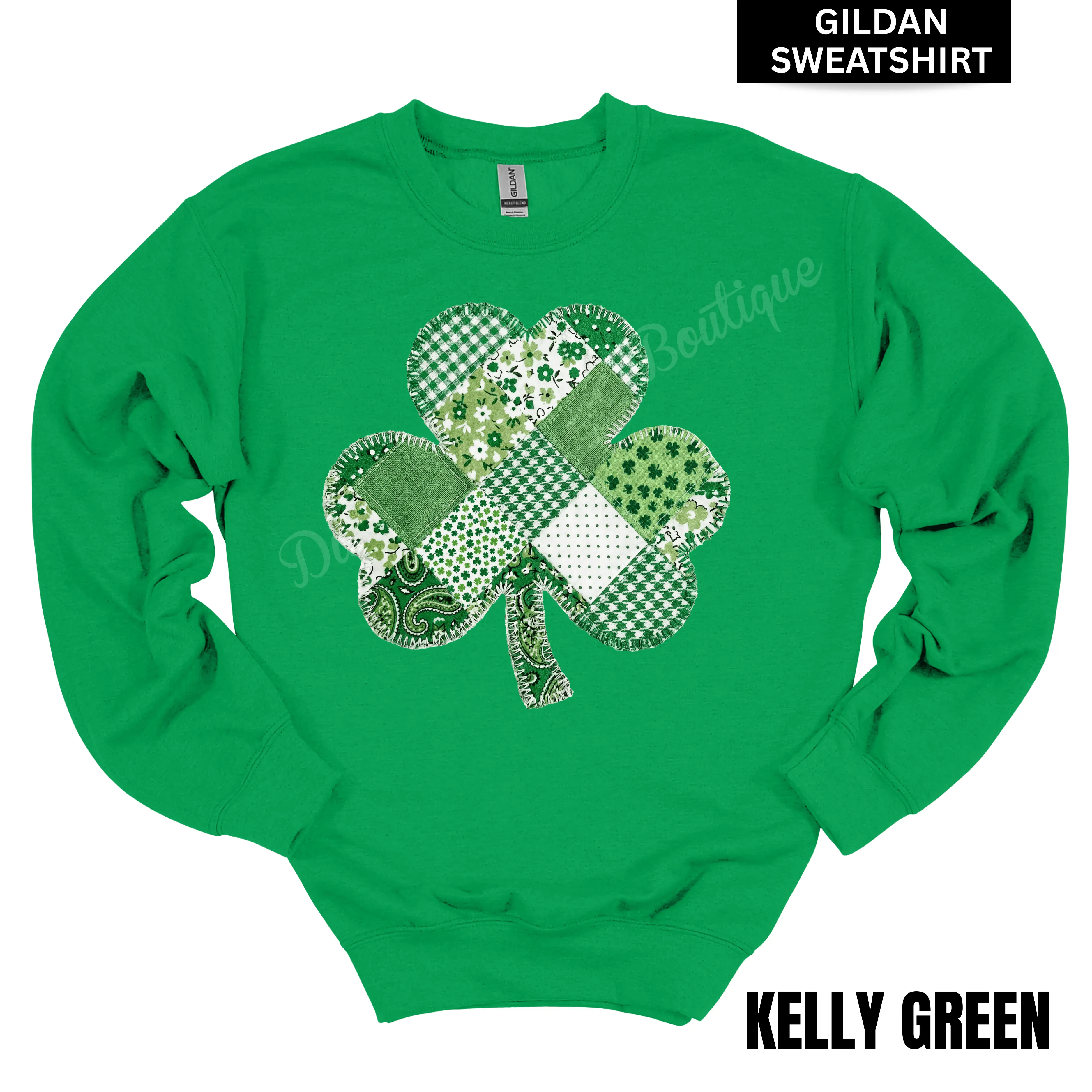 Clover Patchwork Gildan Sweatshirt