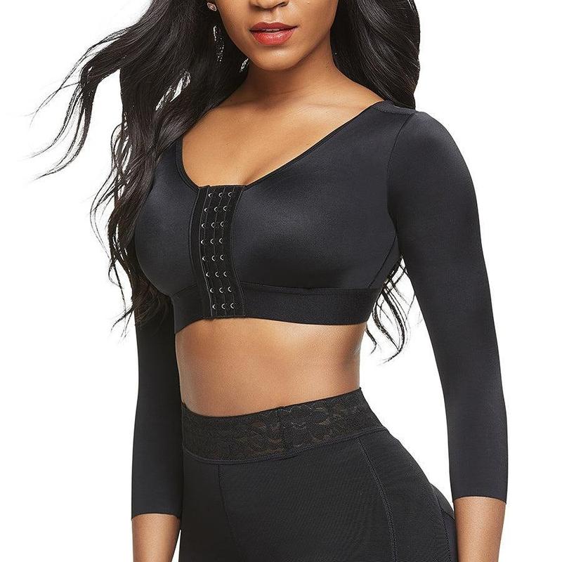 FeelinGirl Arm Shaper for Women Post Surgery Arm Lipo Compression Sleeves Slimming Arm Front Closure Shapewear Bras Women TikTokShopBlackFriday