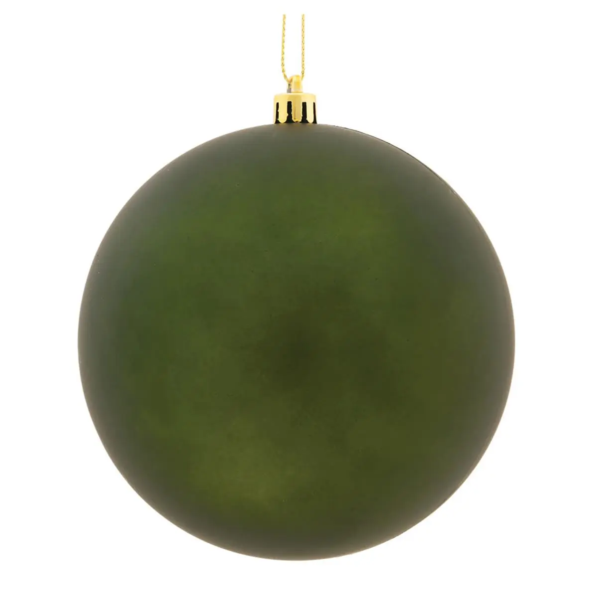 212 MAIN 4-Piece Pack 6 in. Moss Green Matte UV-Resistant Plastic Christmas Ornament Balls, Home Ornaments for Festive Decorations