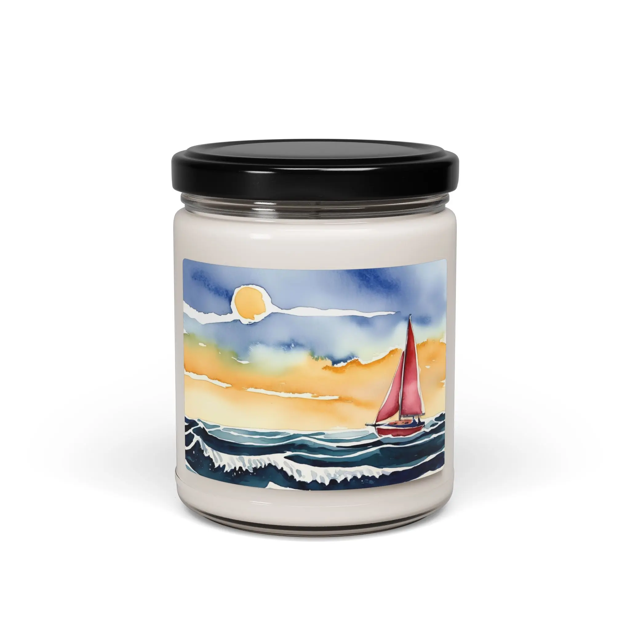 Artistic Seascape  Candle, Coastal Home Decor and Gift - Soy Candle, Nautical