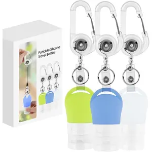 Portable  Travel Bottles Set, Empty Hand Soap Containers Refillable Container for Toiletries, Shampoo, Liquid,  Multifunctional Bottles (1.3 oz, Pack of 3)
