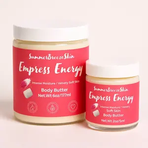 SummerBreezeSkin Body Butters 2 oz & 6 oz Shea Butter Apricot Scented Moisturizers for Intense Hydration and Soft Skin Care