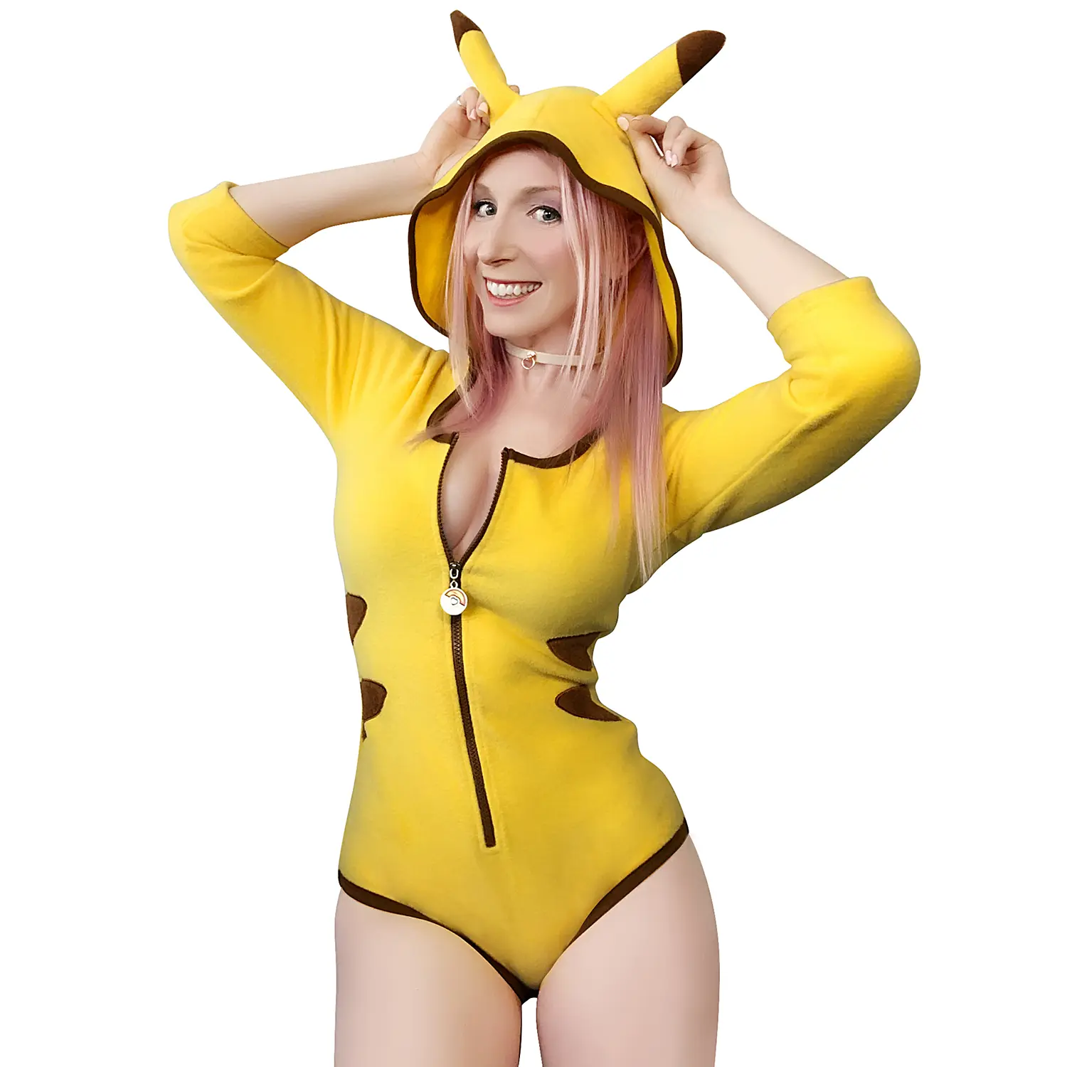 Littleforbig Women's Cotton Romper Pikachu Cosplay Costume Onesie Pajamas Bodysuit - I Choose You Onesie Novelty Cute