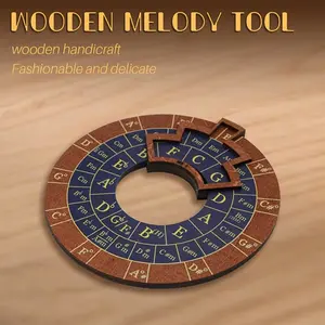 Wooden Melody Tool Pentatonic Circle, Music Theory Teaching Aid, Scales & Chords Practice, Musical Understanding Instrument