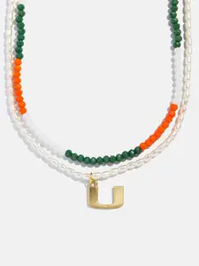 University of Miami Logo Beaded Necklace Set - University of Miami