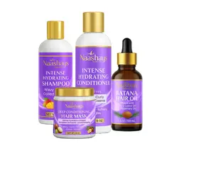 Naashays Intense Hydration Hair Growth Bundle | Shampoo, Conditioner, Mask & Batana Oil