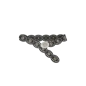 Lovers and Friends Wyatt Belt in Black & Silver