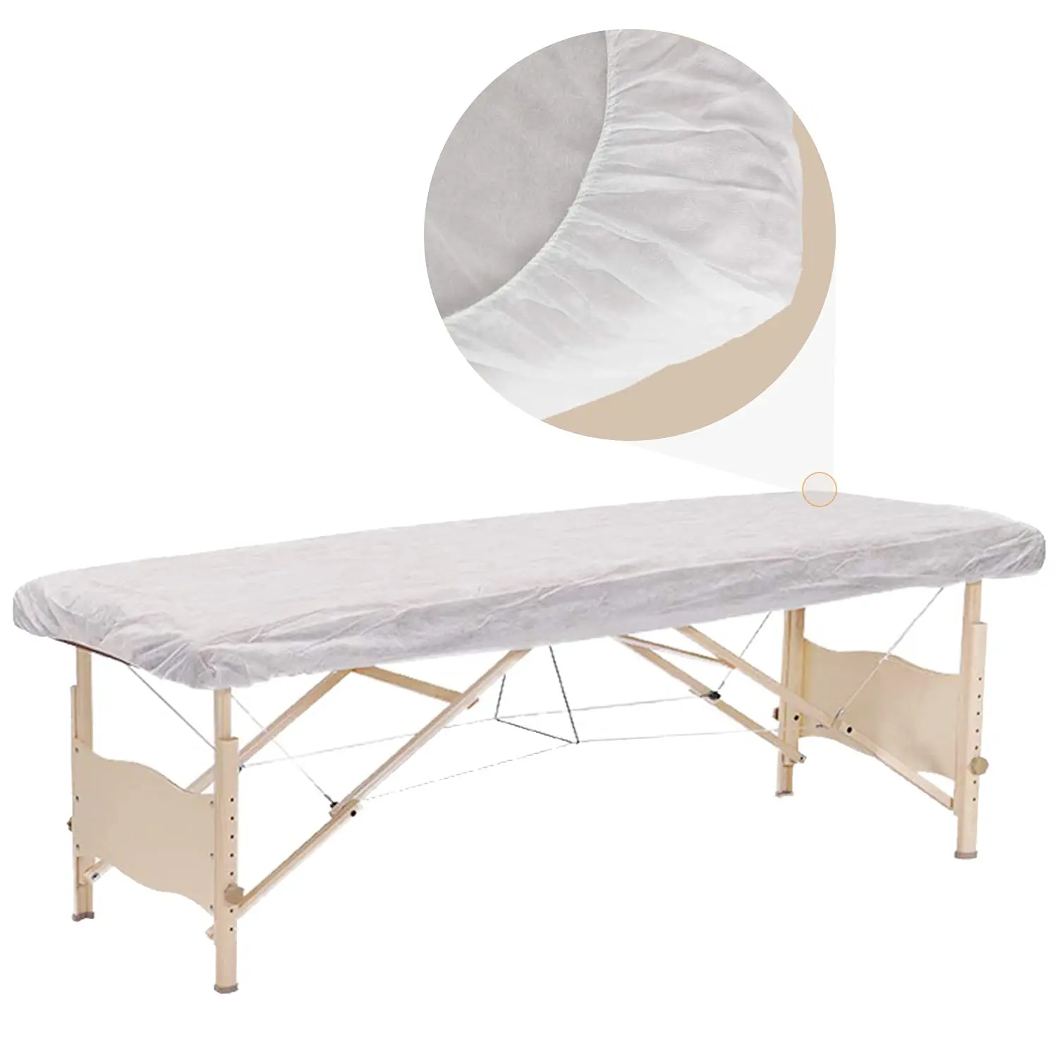 Disposable Elastic Bed Cover White And Black 80 x 200 cm (10 Pcs)