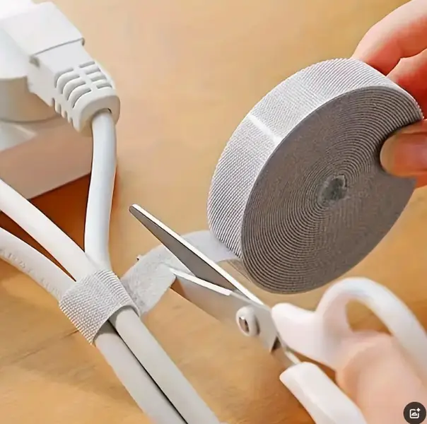 Nylon Cable Organizer Roll for Desk Cord Management, 1 Roll