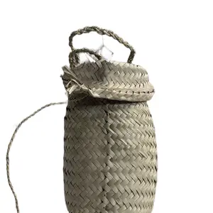 Makout Ron Bag - Natural Woven Design, Handmade, Versatile for Various Uses, Ideal for Makeup and Cosmetic Storage - Blush