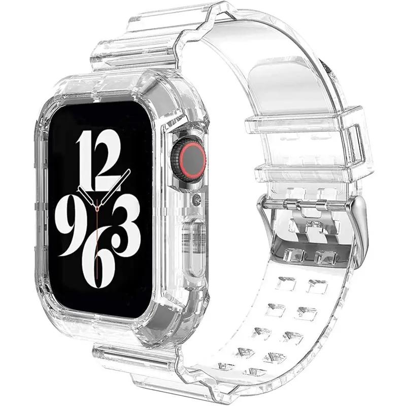 NotoCity for Apple Watch Band Clear 38 mm 40mm with Case, Replacement Strap Amazon.com: NotoCity Clear Bands for Apple Watch 38mm 40mm  main image 2