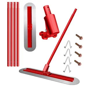 48''x12'' Adjustable Bull Float Concrete Tools | Stainless Steel Stainless Steel Concrete Bull Float | 59.4'' Handle x 4 Bull Float Concrete Tools | Concrete Bull Float Kit for Concrete Finishing