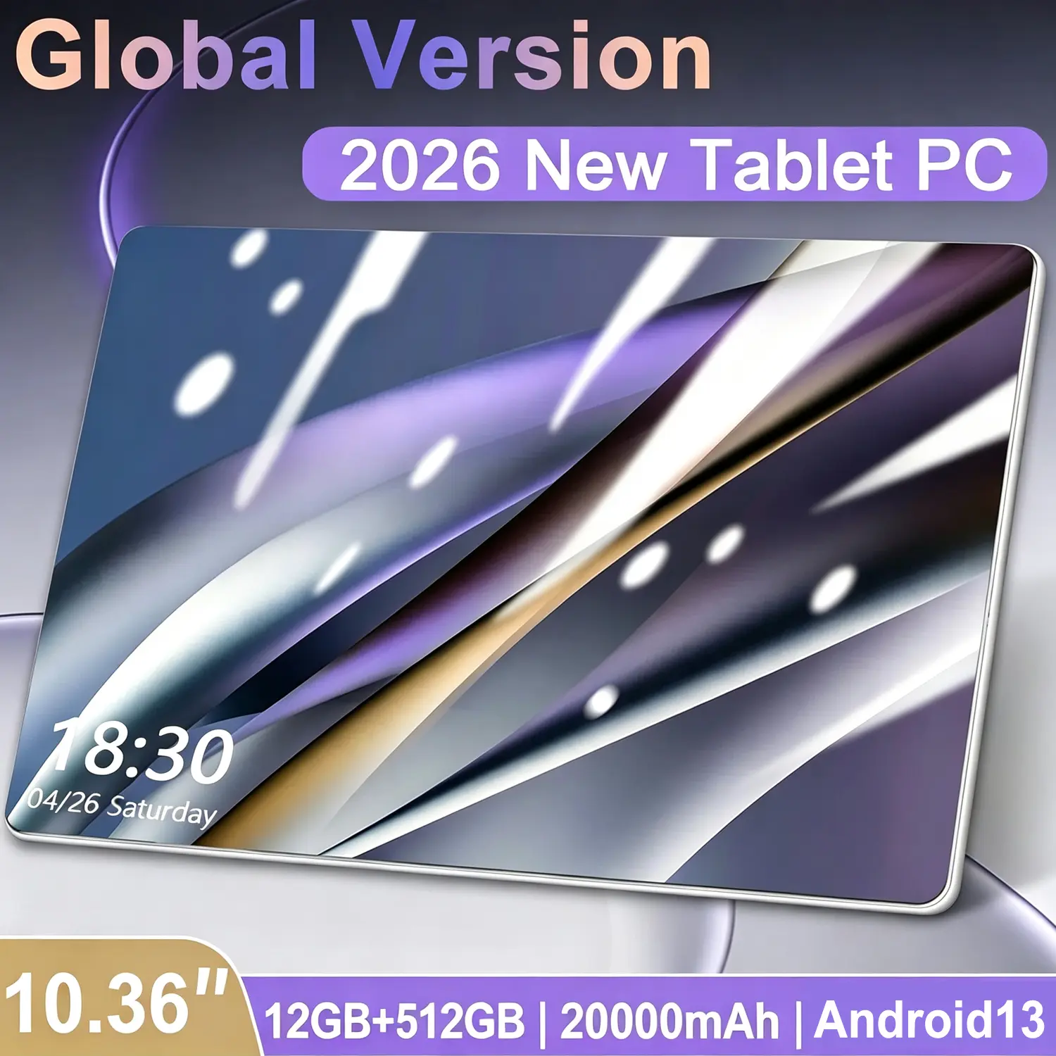Tablet Android 2026 10.36 inch 20000mAh Global Version 12GB+512GB New Network 14 Core Wifi Tablet 16MP+32MP Android 13.0 Smartphone Cellphone