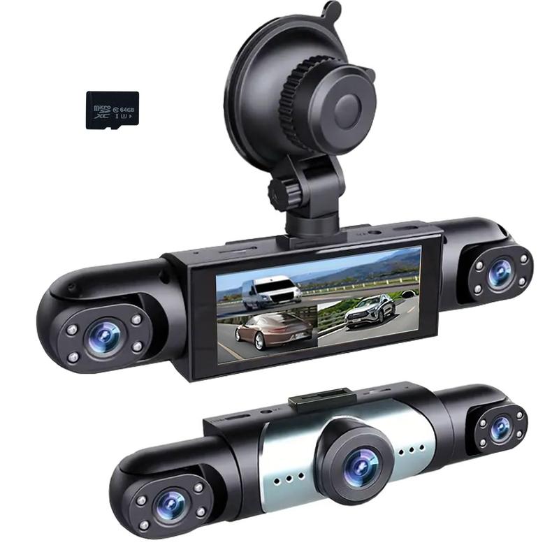 Full View Car Dashcam System, 360° 4 Channel Dash Cam with Front Rear Left Right Camera, 4K Recording, Night Vision, 64GB SD Card, G-Sensor, Loop Recording & Crash Lock Full View Car Dashcam System, 360° 4 Channel Dash Cam with Front Rear Left Right Camera, 4K Recording, Night Vision, 64GB SD Card, G-Sensor, Loop Recording & Crash Lock