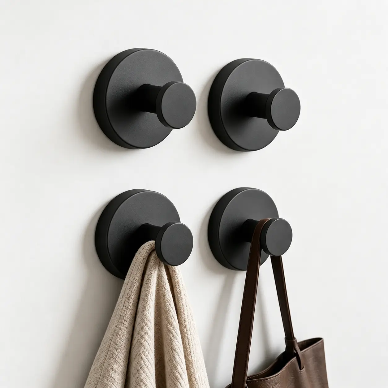 Upgraded 4 Pack Drill-Free Suction Cup Hooks,tainless Steel Suction Cup Hooks for Fall, Christmas & New Year Decorations, Shower, Mirror, Wall, Bathroom, Glass, Hanging Towels,suction cup,wall-mounted hook Metal Minimalist Organiser Matte