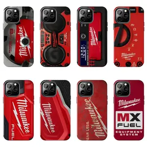 Milwaukee Tool Phone Case - Red Workshop Equipment Series Phone Case - Professional Mechanic Tool Aesthetic Tough Shell - Phone Cover for iPhone 7-17 Pro Max / for Samsung S21-S25 Ultra