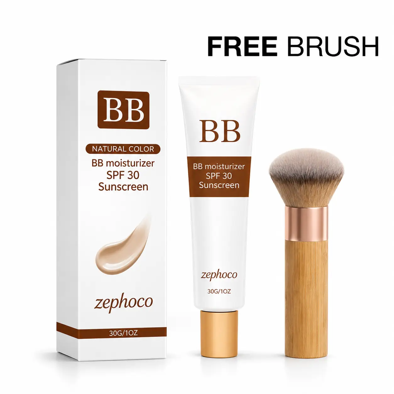 Zephoco BB blur tinted moisturizer SPF 30 - instantly brightens, hydrates & smooths your skin Coverage, Waterproof, Matte Formula Cosmetic Moisturizing Gift coverage