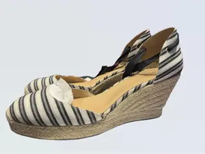 Espadrille wedges with ankle wrap