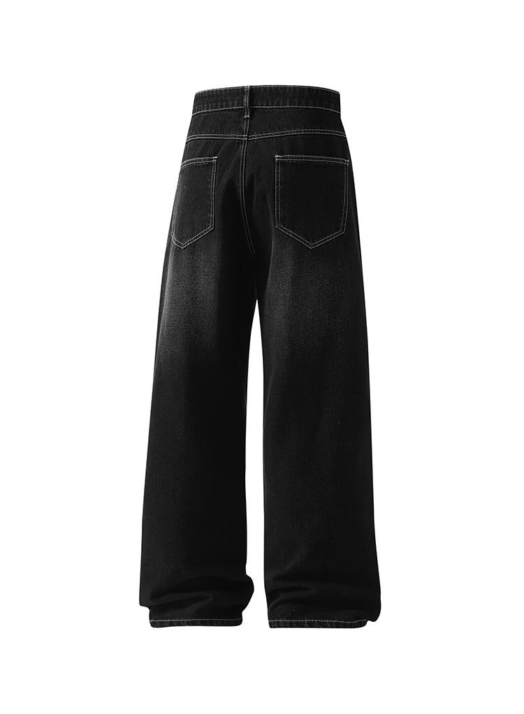 4-pack men’s jeans for autumn/winter, high cotton content, simple versatile straight-leg classic vintage jeans—men’s pants suitable for everyday commuting and casual wear.