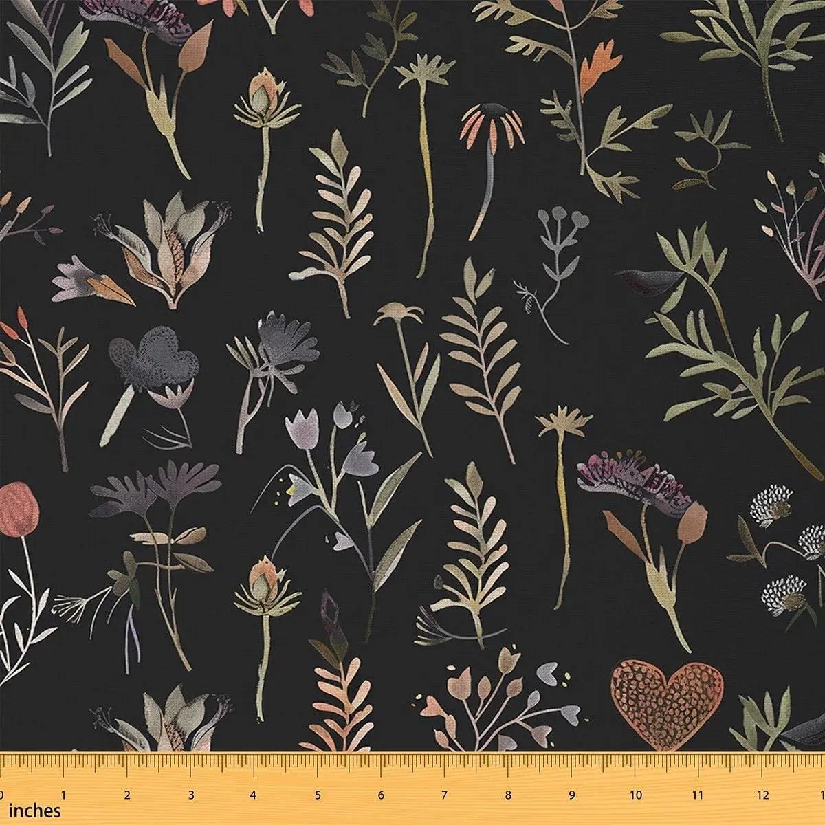 Tropical Leaves Upholstery,Kawaii Grape Decorative Fabric Home DIY Projects,Nature Theme Fabric,,Black Red
