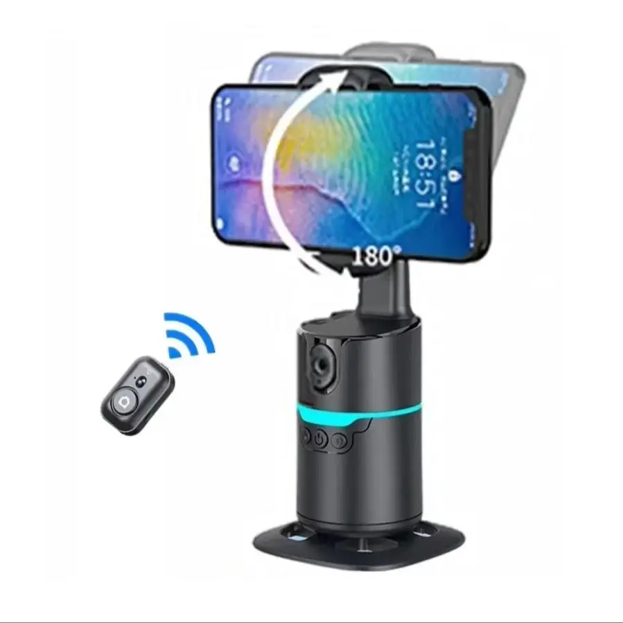 Auto Face Tracking Smartphone Holder Tripod, 360° Rotation Smart Face Body Tracking Tripod, Selfie Phone Camera Mount, Selfie Stand for Vlog, Live Streaming, Selfie Accessories