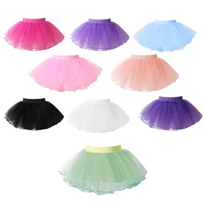 easyforever Girls Tutu Skirts Princess Dress 4 Layers Ballet Dance Toddler Baby Tulle Birthday Party Holiday Party Costume