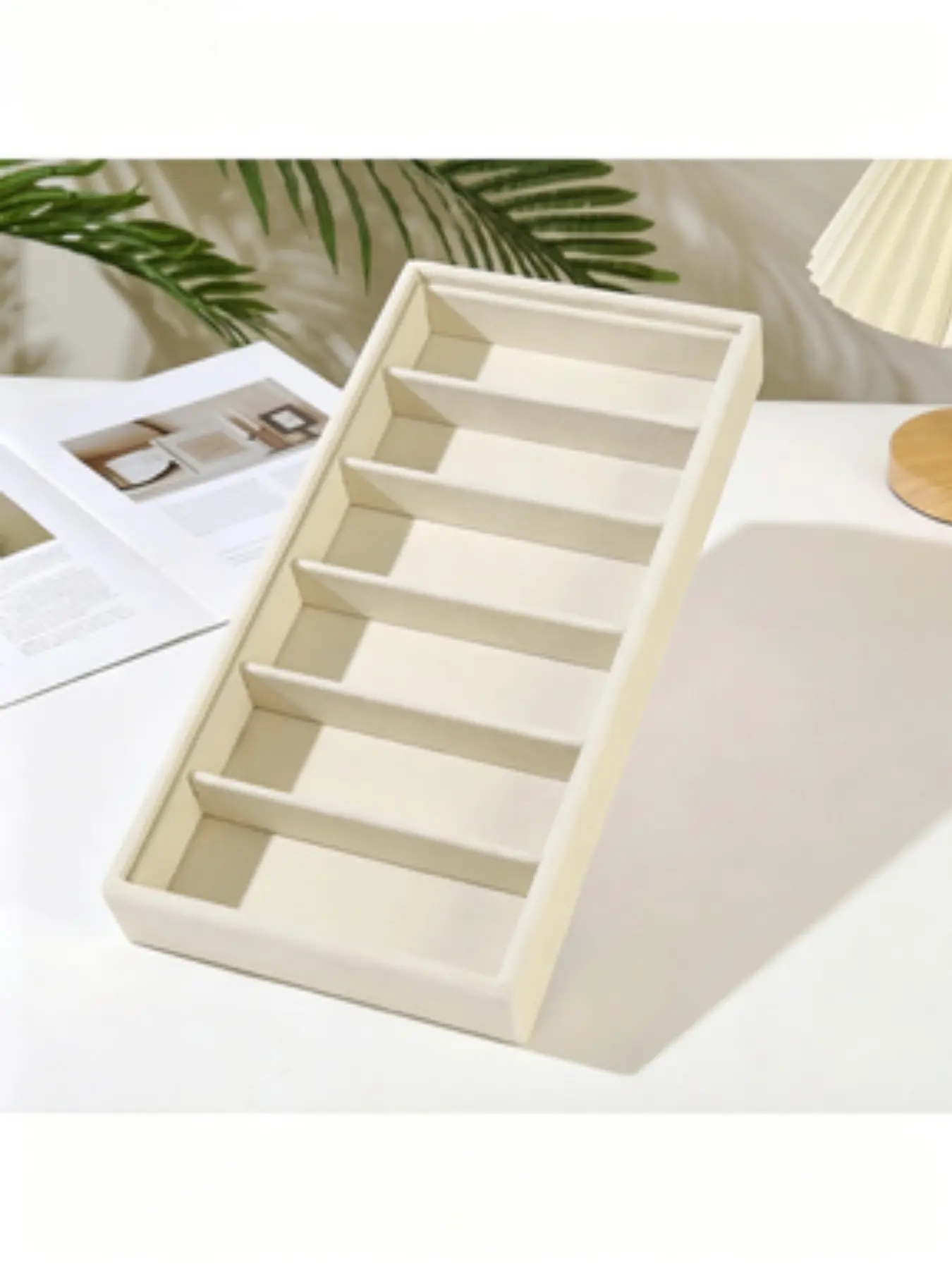 8-Compartment Fabric Eyewear Organizer, Glasses Organizer, Glasses Storage, Dustproof & Scratch-Resistant, Ideal for Home Desk & Travel, Elegant Design for Daily Use