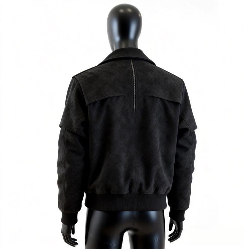 MENINMOTION Official Original Men’s Tie-Dye PU Leather Puffer Jacket – Warm, Cozy Fleece Lined Winter Motorcycle Coat