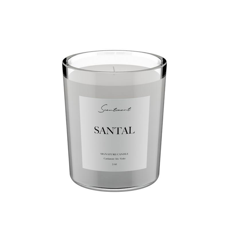 SCENTIMENT Santal Designer Candle Non-Toxic Wood Fragrance Mint Floral Decor Perfume Ornaments Aroma Decoration Flower