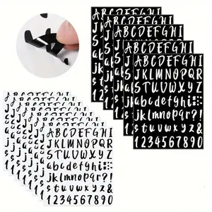 PVC Alphabet and Number Stickers Set – 72pcs/sheet Self-Adhesive Vinyl Lettering Decals for Signs, Decor & Business, Single Use Classroom & Home Decoration, Suitable for Ages 14+ Sticker Packs Sticker Sheets