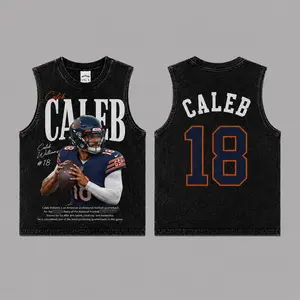Ver 2 Caleb Williams 18 Acid Washed Unisex Oversized Cotton T-Shirt Hoodie, The Iceman T-Shirt Hoodie,The Bears Shirt The Fan's Kit, Sunday Football Outfit, Football Kit , Football Graphic Tee, Vintage Football Shirt, Game Day Hoodie T Shirt