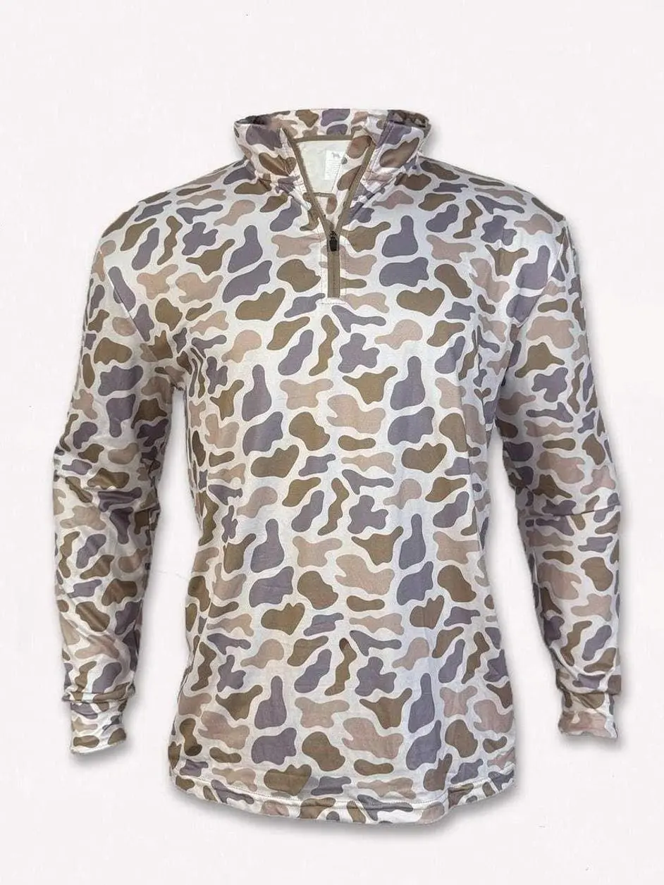 Realtree Camo Zip Long Sleeve Hoodie | Tactical Outdoor Pullover | Hunting & Camping Gear