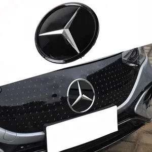1pcs Car Original Front Grill Emblem Cover Mirror Style Decoration Auto Front Grille Logo Accessories For Mercedes Benz AMG W204 W205 W213 W253
