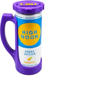 LSU Inspired 3D Printed Skinny Slim Can Holder, Drink Sleeve with Lid