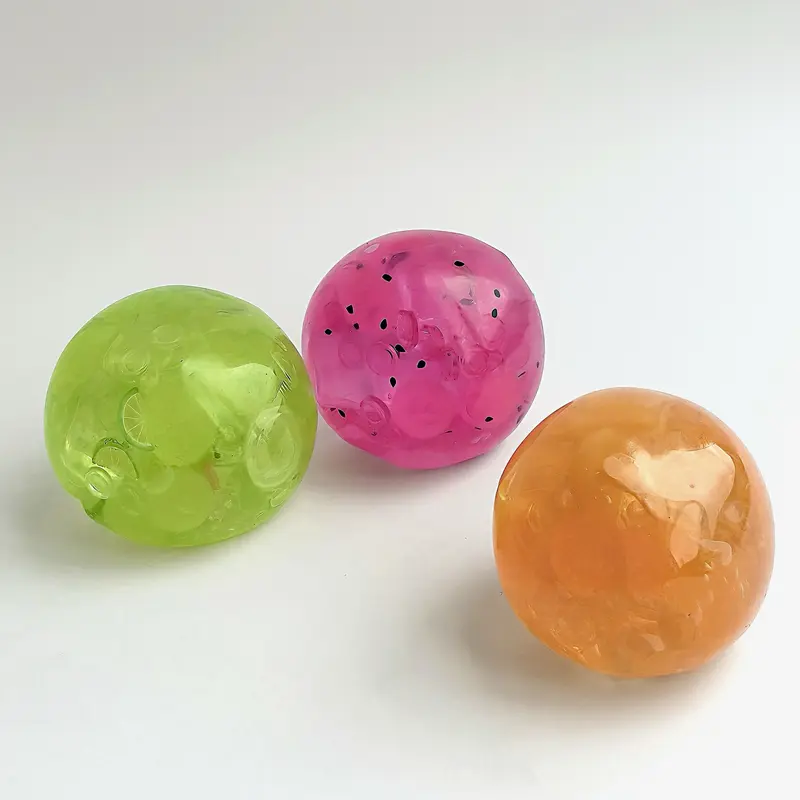 Mochichi Jolislime Squishy Stress Relief Ball - Transparent Gel with Oversize Ice Cubes, Firm Unisex Decompression Squeeze ASMR Fidget Toy, 5+ Years Desktop Deep Pressure Relief Tool