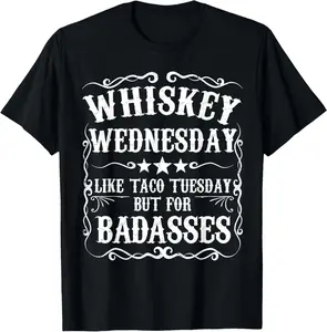 100%cotton Whiskey Wednesday Shirt Funny Fathers Day Sayings Gift Idea T-Shirt