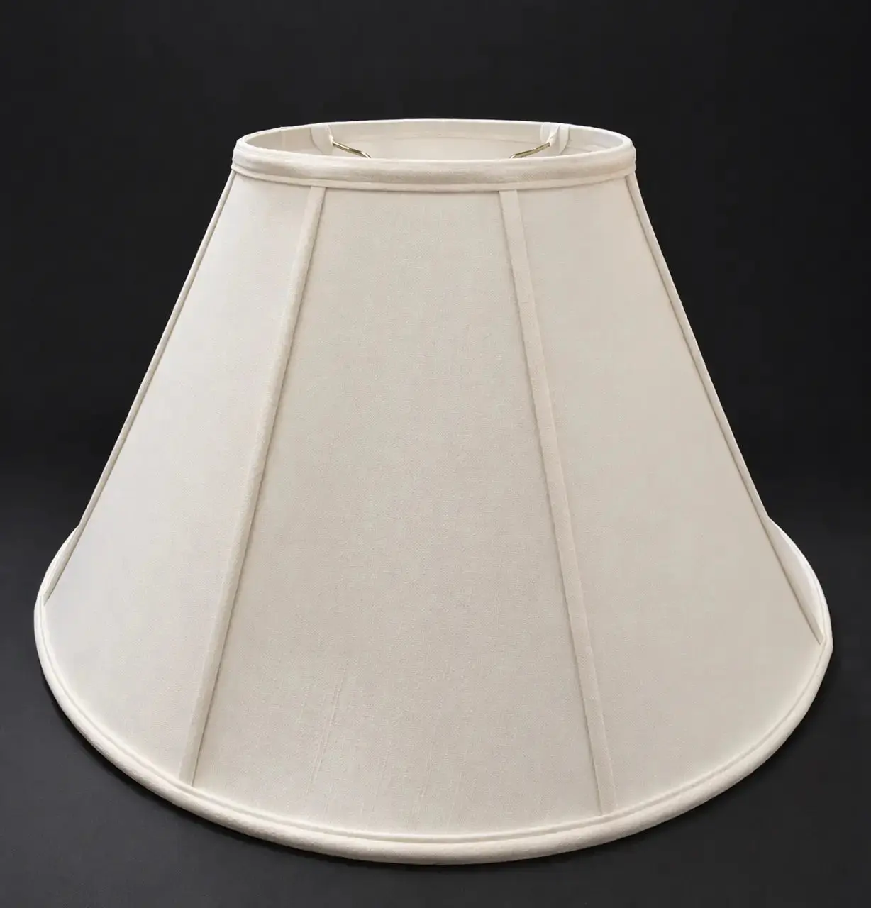 Large Silk Empire Lamp Shade | Cream & White | 6 Sizes | Washer Fitter