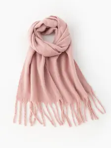 Cider [6 colors, size One Size-One Size] SOLID TASSEL SCARF