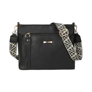 New stylish and simple solid color PU soft leather large capacity crossbody bag, casual and versatile, suitable for daily commuting, shopping and travel, convenient shoulder bag.