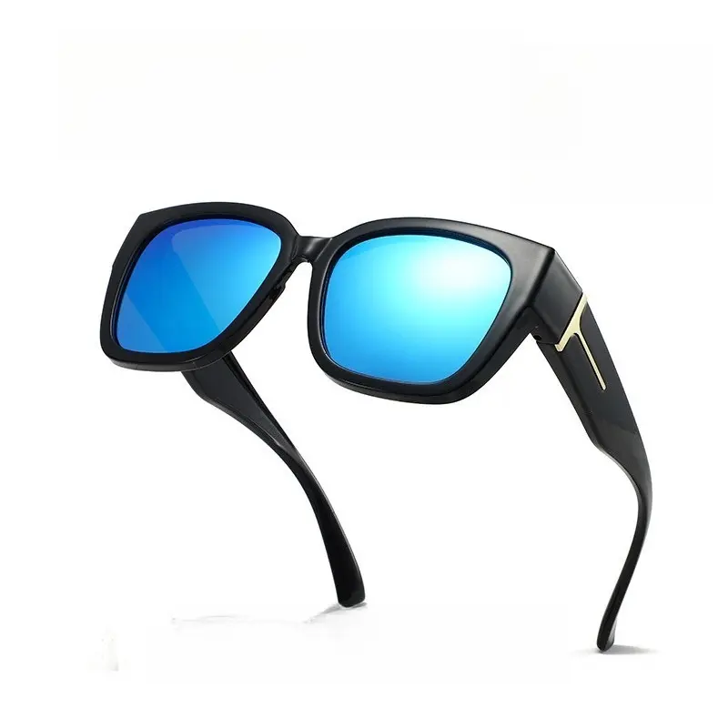 Glossy Black Frame, Ice Blue Lenses