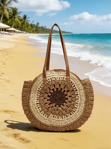 Women's Fashionable Minimalist Casual Vintage Straw Handbag Shoulder Bag Perfect for Daily Commuting and Travel Spacious and Practical, Versatile for Any Outfit Ideal for Beach Vacations or as a Gift Essential Shoulder Bag for Every Woman