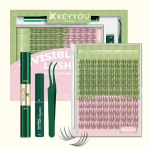 KEYYOU Aurora DIY Lashes Clusters With Invisible Band  Waterproof Long-Lasting | Natural Daily | Festival Lash Extension 8-16MIX Mascara Alternative Lash TikTok Shop SpringGlowUp