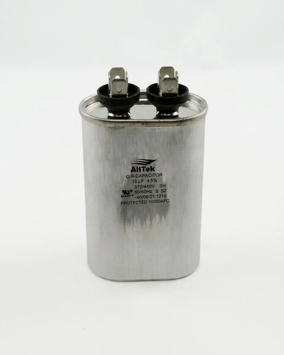 Alltek 15uf 370/440V HVAC Oval Run Capacitor Alltek 15uf 370/440V HVAC Oval Run Capacitor