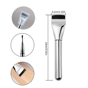 Flat Foundation Brush Ultra Thin Makeup Brush Silicone Cover for Liquid & Cream Foundation