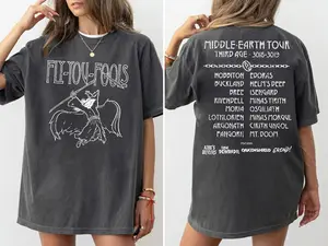 Fly You Fools Shirt, The Lord of the Rings Shirt, Middle Earth Tour Tee, Gandalf Graphic Shirt, LOTR Fan Gift, Fantasy Vintage Crewneck, Hobbit Aesthetic Shirt