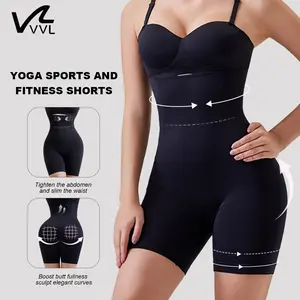 [Live] VVL Women's Seamless High Waist Shapewear with Tummy Control & Butt-Lifting, Breathable Anti-Rolling Yoga Shorts for All-Day Comfort Fit