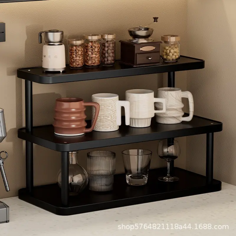 Multi-Layer Cup Rack Organizer, Tabletop Water Glass Holder, Beverage Organizer, Coffee Corner Display Shelf, Coffee Bar Organization, Coffee Cup Holder for Countertop, Kitchen Storage Rack, Home Decor, Countertop Organizer, Cup Holders, Optimized