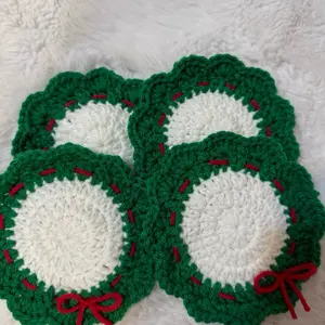 Crochet Wreath Coasters (Set)