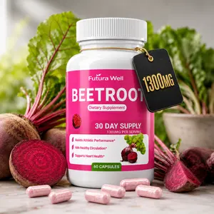 Futura Well Organic Beet Root Tablets - Nitric Oxide Booster Beetroot Supplement 1300mg